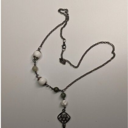A-symmetrical  Y Key Necklace